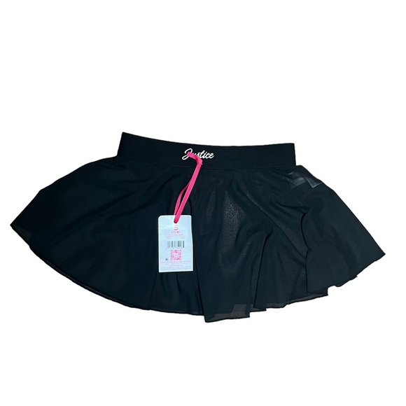 Justice Other - Justice Ballet Dance Skirt Girls Black Lightweight Elastic Mesh Size Small 7/8